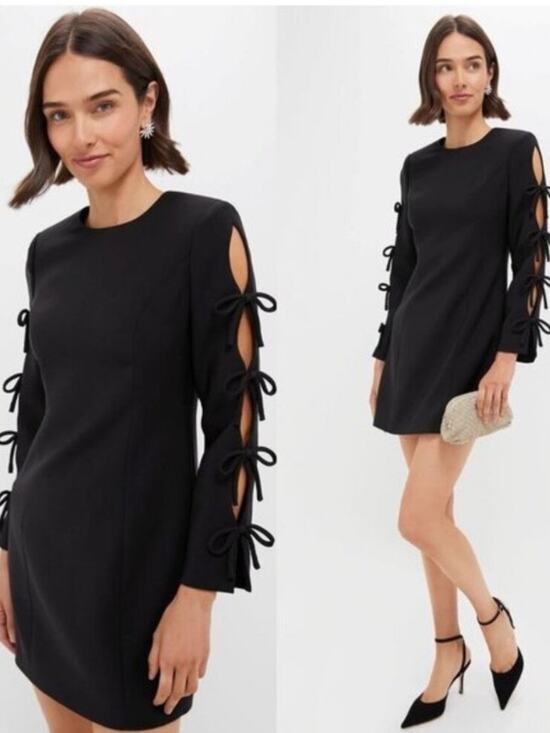Tuckernuck Dresses & Skirts - HYACINTH HOUSE Black Bow Sleeve Belinda Mini Dress NWT SMALL Tuckernuck Classic